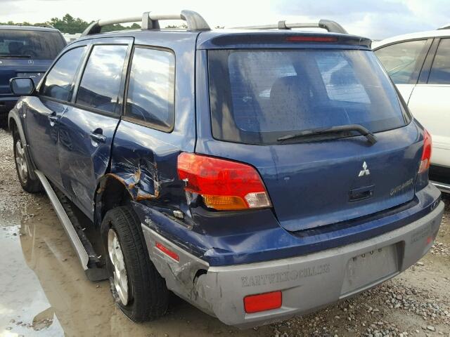 JA4LX31G73U064419 - 2003 MITSUBISHI OUTLANDER BLUE photo 3