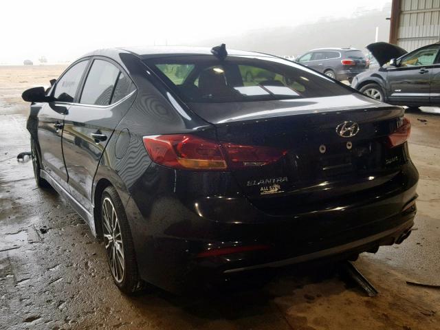 KMHD04LB5JU508167 - 2018 HYUNDAI ELANTRA SP BLACK photo 3