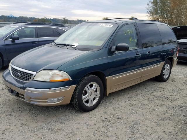 2FMDA56461BC12144 - 2001 FORD WINDSTAR S GREEN photo 2