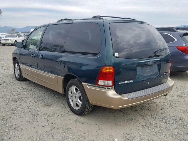 2FMDA56461BC12144 - 2001 FORD WINDSTAR S GREEN photo 3