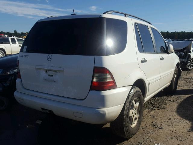 4JGAB54E41A234067 - 2001 MERCEDES-BENZ ML 320 WHITE photo 4