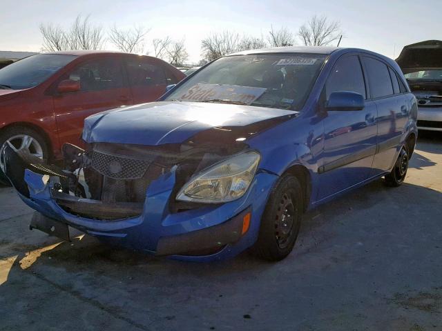 KNADE243X96586250 - 2009 KIA RIO 5 SX BLUE photo 2