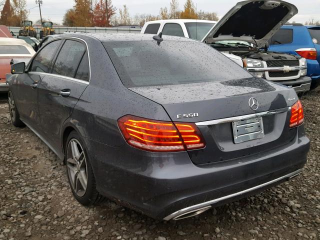 WDDHF9BB4EA998794 - 2014 MERCEDES-BENZ E 550 4MAT GRAY photo 3