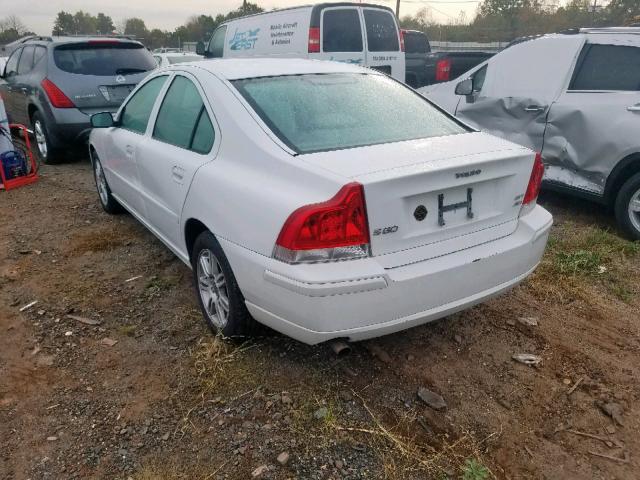 YV1RH592262522833 - 2006 VOLVO S60 2.5T WHITE photo 3