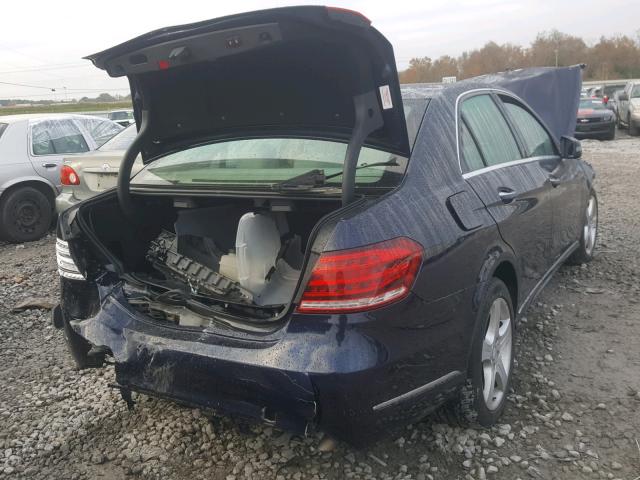 WDDHF5KB4EA903711 - 2014 MERCEDES-BENZ E 350 BLUE photo 4