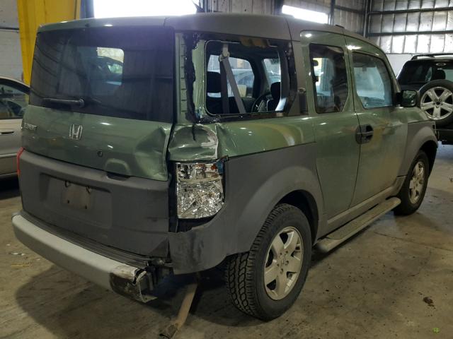 5J6YH18524L004745 - 2004 HONDA ELEMENT EX GREEN photo 4