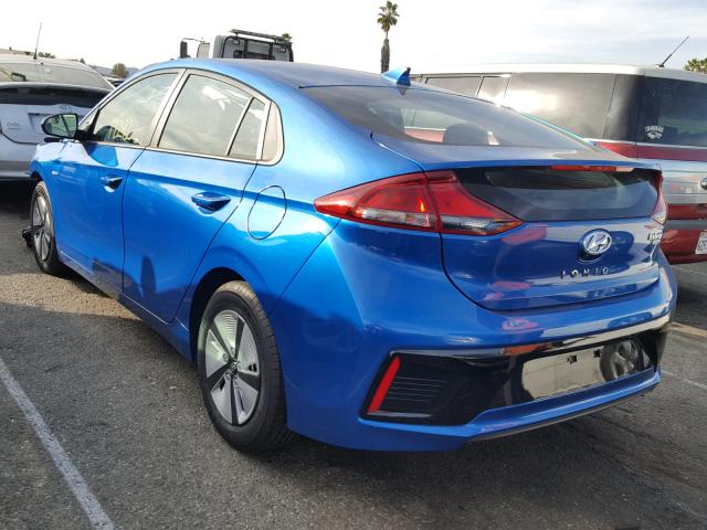 KMHC65LC4JU060948 - 2018 HYUNDAI IONIQ BLUE BLUE photo 3