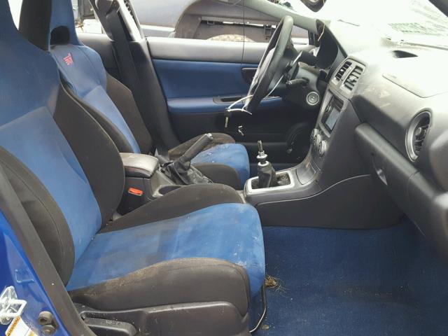 JF1GD70625L512628 - 2005 SUBARU IMPREZA WR BLUE photo 5