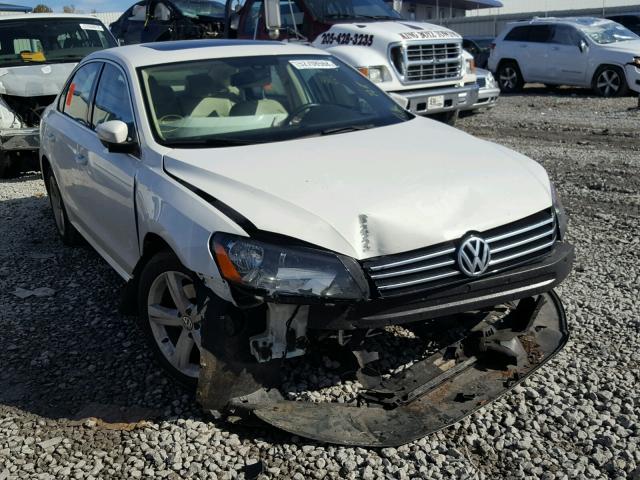 1VWBP7A30DC058651 - 2013 VOLKSWAGEN PASSAT SE WHITE photo 1