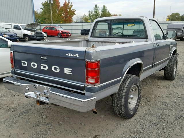 1B7GR14M1HS375760 - 1987 DODGE DAKOTA GRAY photo 4