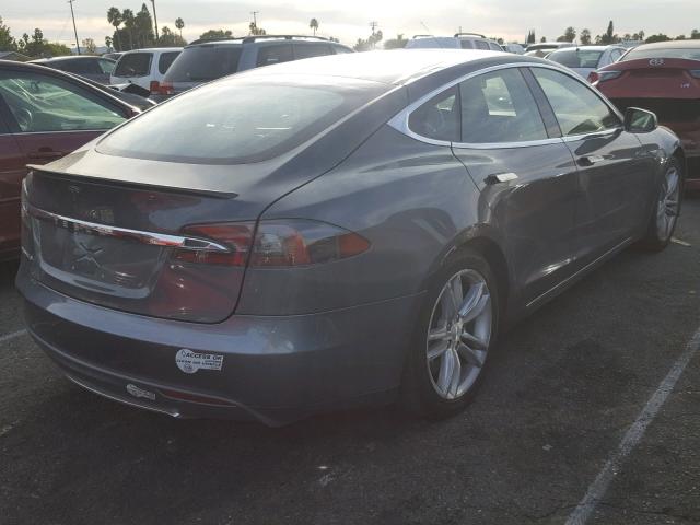 5YJSA1CP4CFP02669 - 2012 TESLA MODEL S GRAY photo 4