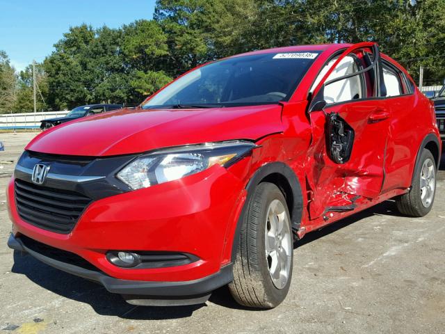 3CZRU5H5XHM701222 - 2017 HONDA HR-V EX RED photo 2