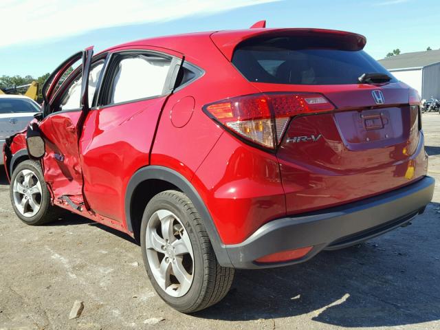 3CZRU5H5XHM701222 - 2017 HONDA HR-V EX RED photo 3