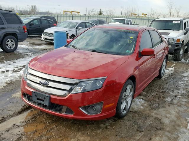 3FAHP0KCXCR396051 - 2012 FORD FUSION SPO RED photo 2