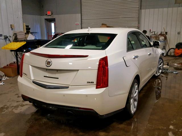 1G6AL5S39E0156581 - 2014 CADILLAC ATS PREMIU WHITE photo 4