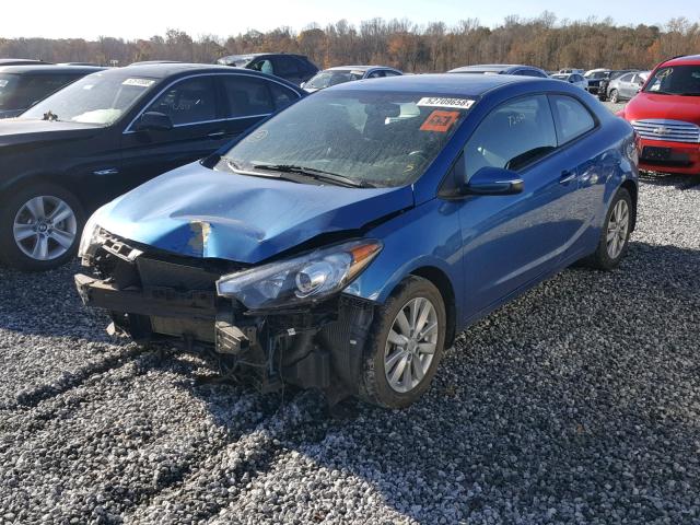 KNAFX6A8XE5162299 - 2014 KIA FORTE EX BLUE photo 2