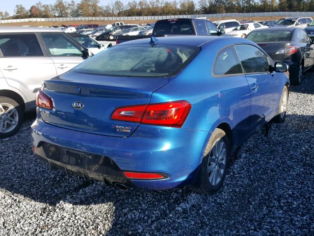 KNAFX6A8XE5162299 - 2014 KIA FORTE EX BLUE photo 4