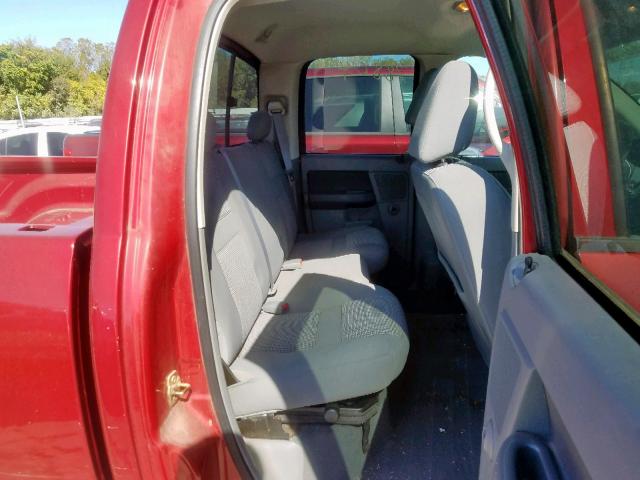 1D7HA182X7S100669 - 2007 DODGE RAM 1500 S RED photo 6