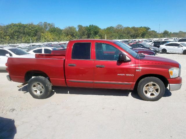 1D7HA182X7S100669 - 2007 DODGE RAM 1500 S RED photo 9