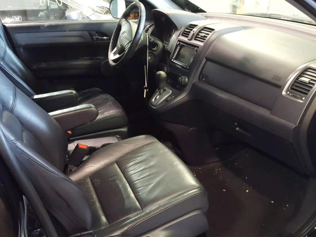 5J6RE38709L014322 - 2009 HONDA CR-V EXL BLACK photo 5