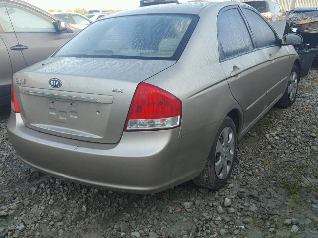 KNAFE121285517299 - 2008 KIA SPECTRA EX BEIGE photo 4