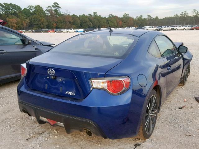 JF1ZNAA14D2711125 - 2013 TOYOTA SCION FR-S BLUE photo 4