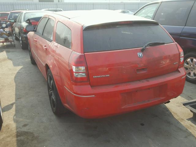 2D4FV47V67H666146 - 2007 DODGE MAGNUM SXT RED photo 3