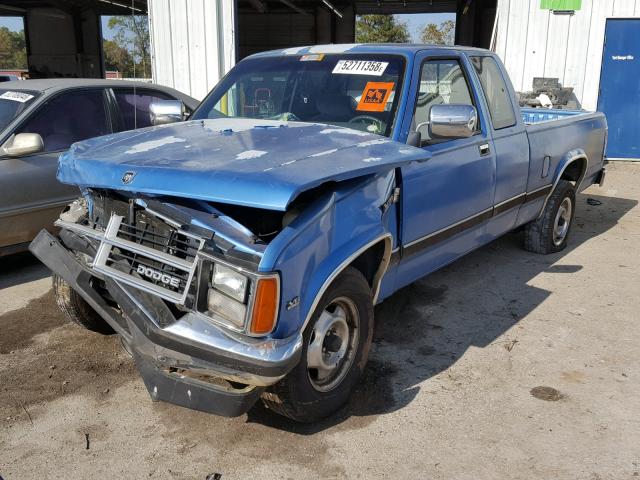 1B7FL23X8LS756254 - 1990 DODGE DAKOTA BLUE photo 2