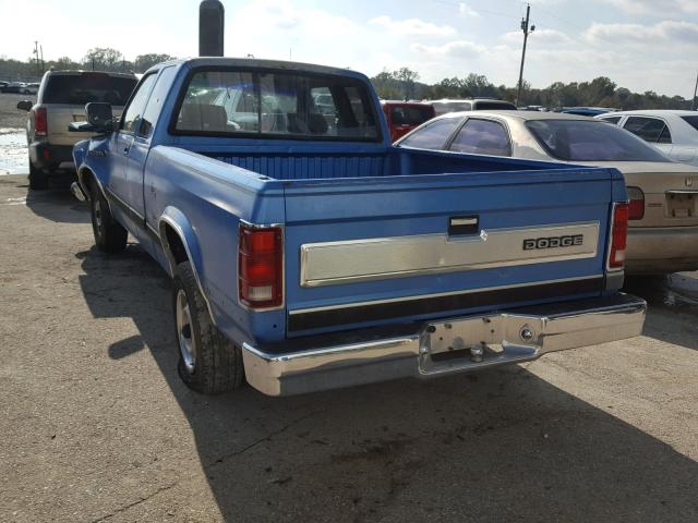 1B7FL23X8LS756254 - 1990 DODGE DAKOTA BLUE photo 3