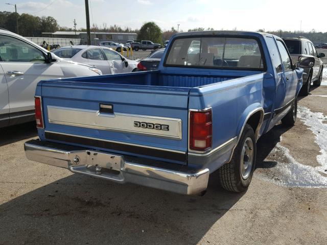 1B7FL23X8LS756254 - 1990 DODGE DAKOTA BLUE photo 4