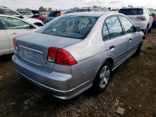 1HGES16395L018236 - 2005 HONDA CIVIC DX V SILVER photo 4