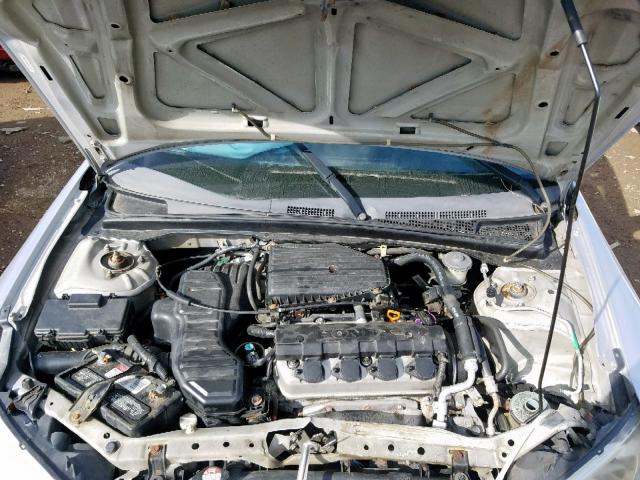 1HGES16395L018236 - 2005 HONDA CIVIC DX V SILVER photo 7