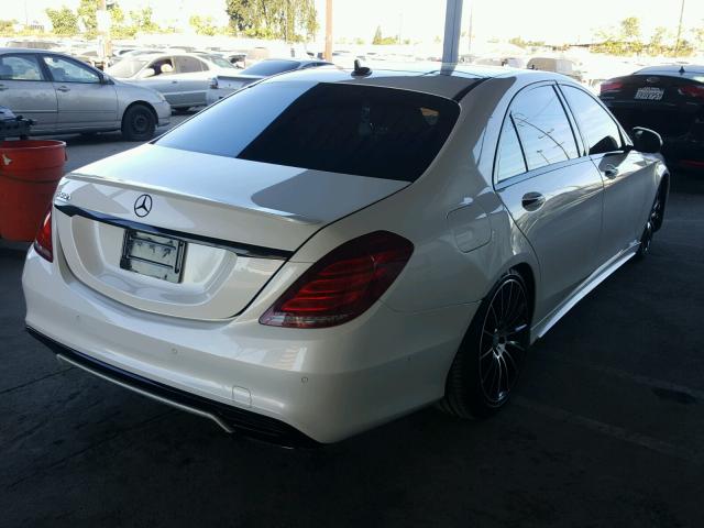 WDDUG8CB6FA102579 - 2015 MERCEDES-BENZ S 550 WHITE photo 4