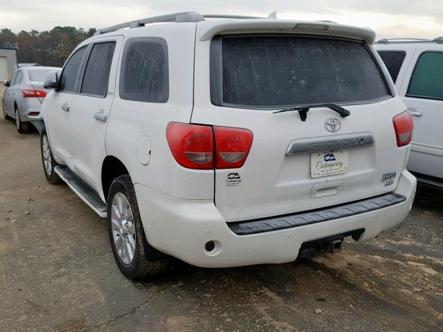 5TDDW5G16ES095647 - 2014 TOYOTA SEQUOIA PL WHITE photo 3