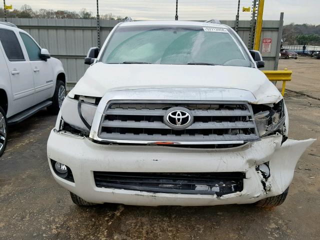 5TDDW5G16ES095647 - 2014 TOYOTA SEQUOIA PL WHITE photo 9