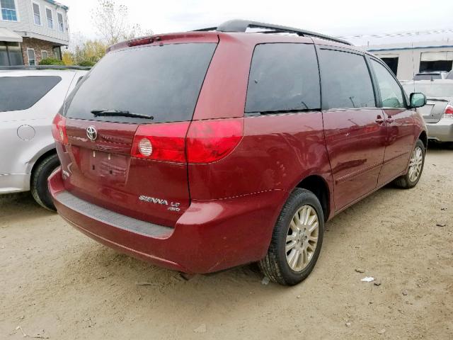 5TDJK4CC1AS034054 - 2010 TOYOTA SIENNA LE BURGUNDY photo 4