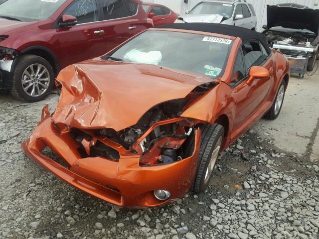 4A3AL25F78E005499 - 2008 MITSUBISHI ECLIPSE SP ORANGE photo 2