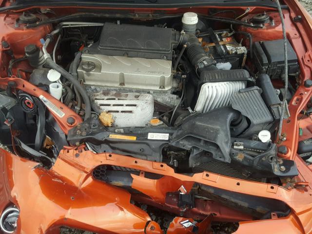 4A3AL25F78E005499 - 2008 MITSUBISHI ECLIPSE SP ORANGE photo 7