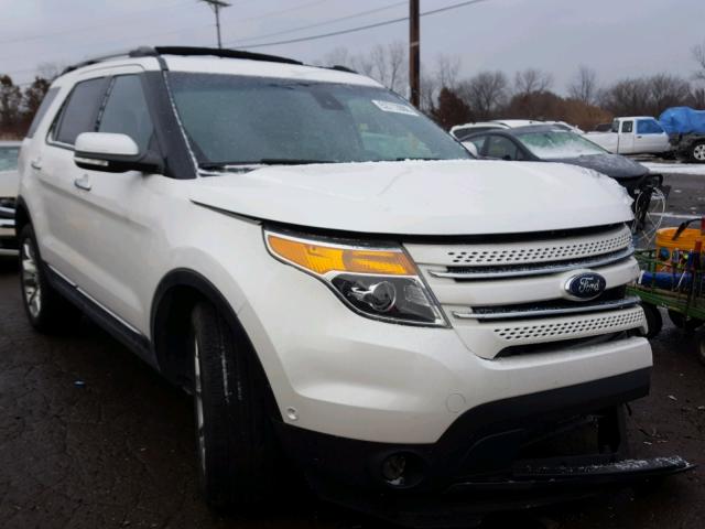 1FM5K8F84EGB35231 - 2014 FORD EXPLORER L WHITE photo 1