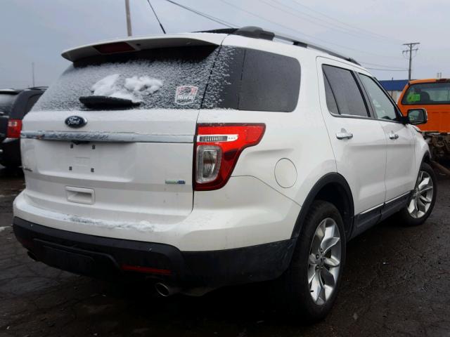 1FM5K8F84EGB35231 - 2014 FORD EXPLORER L WHITE photo 4