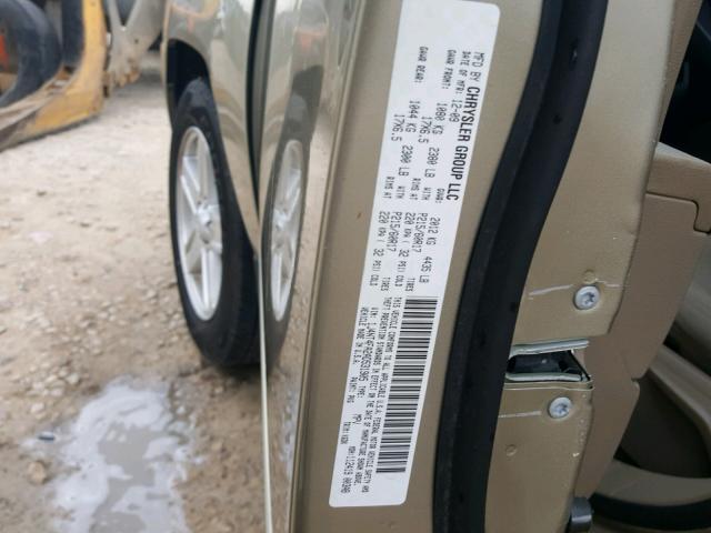 1J4NT4FA2AD531905 - 2010 JEEP COMPASS SP 金色 照片 10