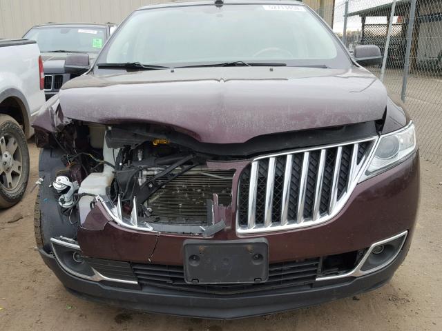 2LMDJ8JK2BBJ27542 - 2011 LINCOLN MKX BURGUNDY photo 9