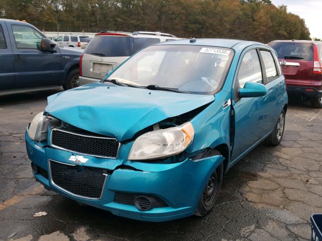 KL1TD66E69B620142 - 2009 CHEVROLET AVEO LS BLUE photo 2