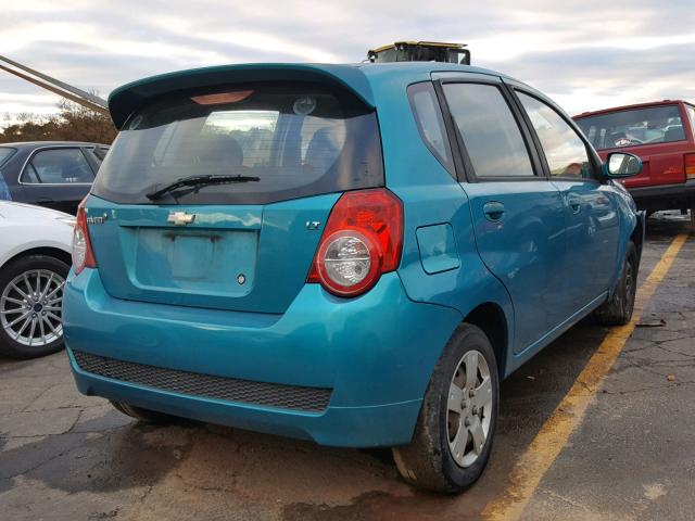 KL1TD66E69B620142 - 2009 CHEVROLET AVEO LS BLUE photo 4