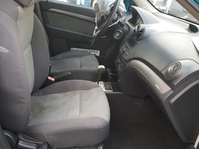 KL1TD66E69B620142 - 2009 CHEVROLET AVEO LS BLUE photo 5