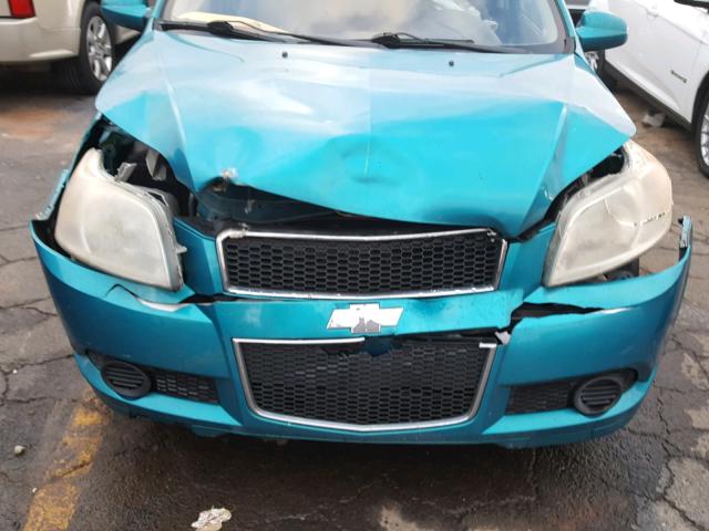 KL1TD66E69B620142 - 2009 CHEVROLET AVEO LS BLUE photo 9