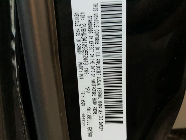 2V8HW34109R552448 - 2009 VOLKSWAGEN ROUTAN SE BLACK photo 10