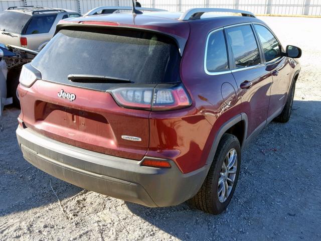 1C4PJLLB0KD220101 - 2019 JEEP CHEROKEE L BURGUNDY photo 4