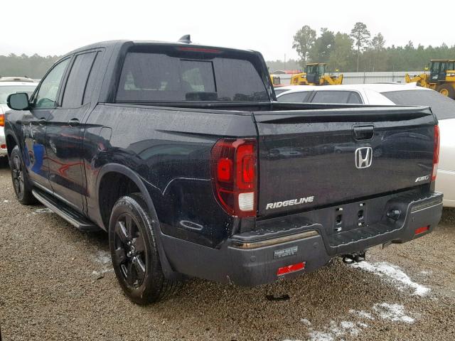 5FPYK3F8XJB000951 - 2018 HONDA RIDGELINE BLACK photo 3