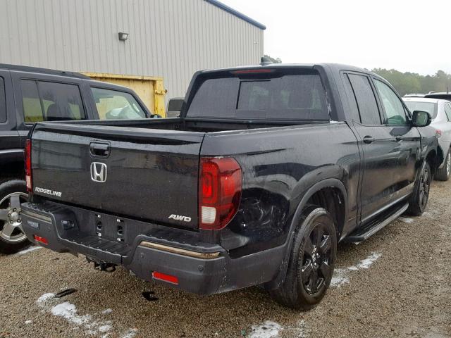 5FPYK3F8XJB000951 - 2018 HONDA RIDGELINE BLACK photo 4